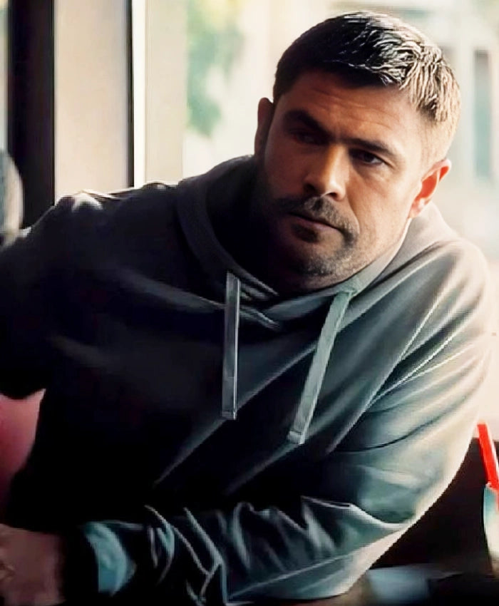 Chris Hemsworth Crime 101 Grey Hoodie