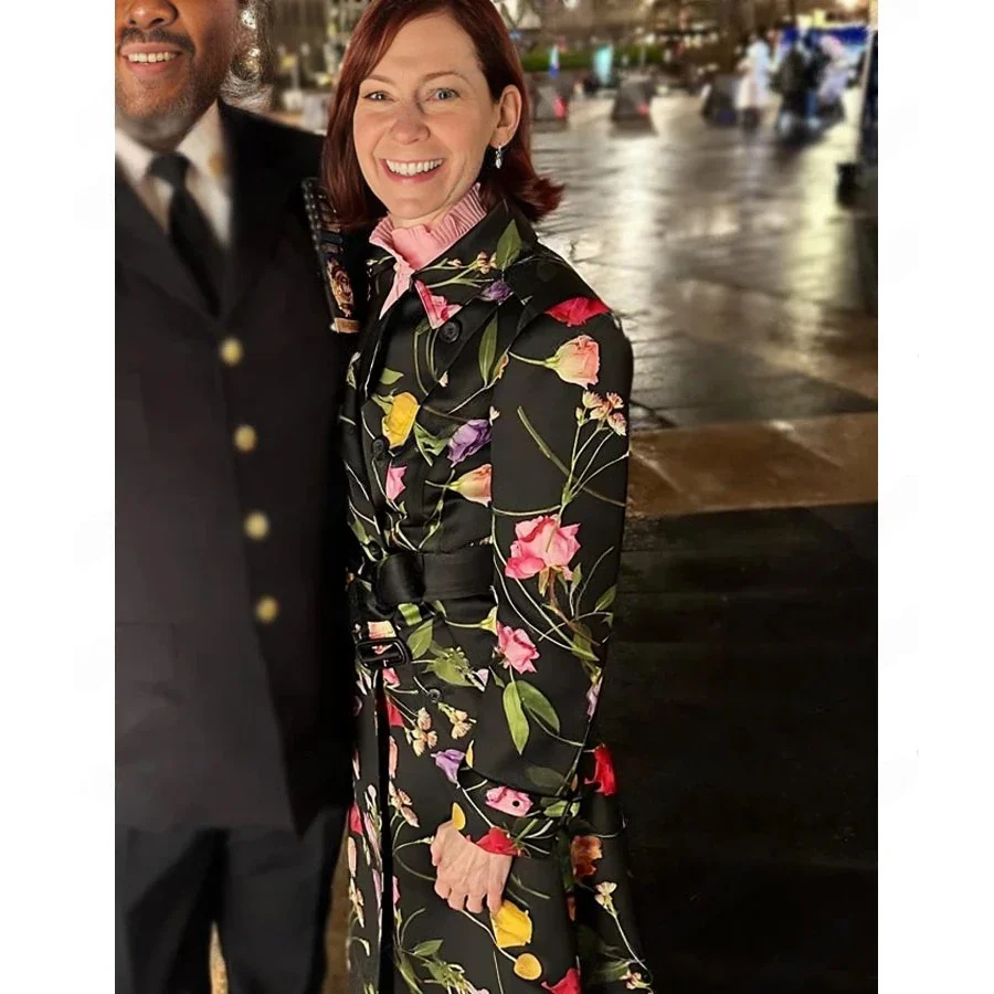 Carrie Preston Elsbeth S01 Black Floral Trench Coat