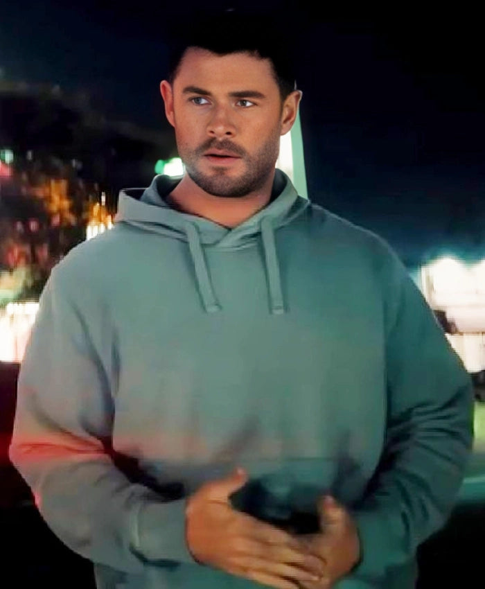 Chris Hemsworth Crime 101 Grey Hoodie