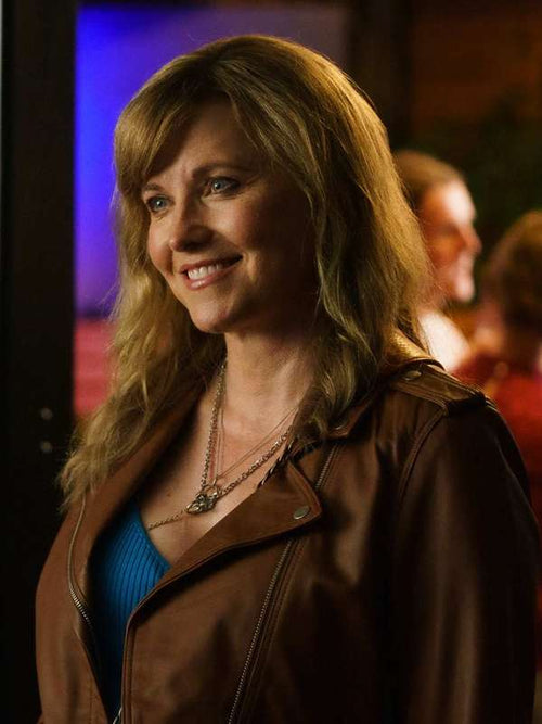 Alexa Crowe My Life Is Murder Brown Leather Jacket