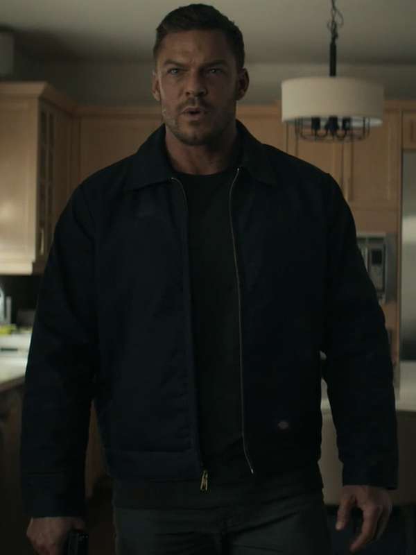 Reacher S02 Jack Reacher Black Jacket