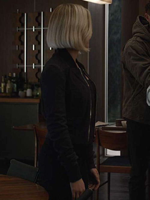 Avengers Endgame Scarlett Johansson Black Leather Jacket